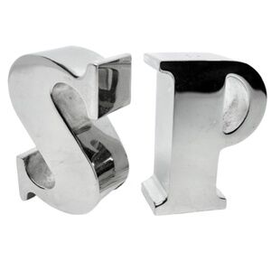 VINTAGE 1970s TABLE SALT and PEPPER SHAKERS SILVER